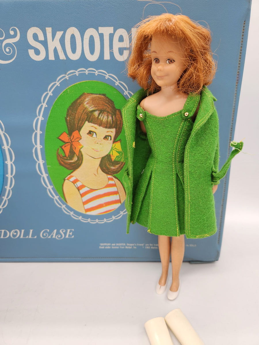 1965 Mattel Barbie Skipper & Skooter Doll & Case