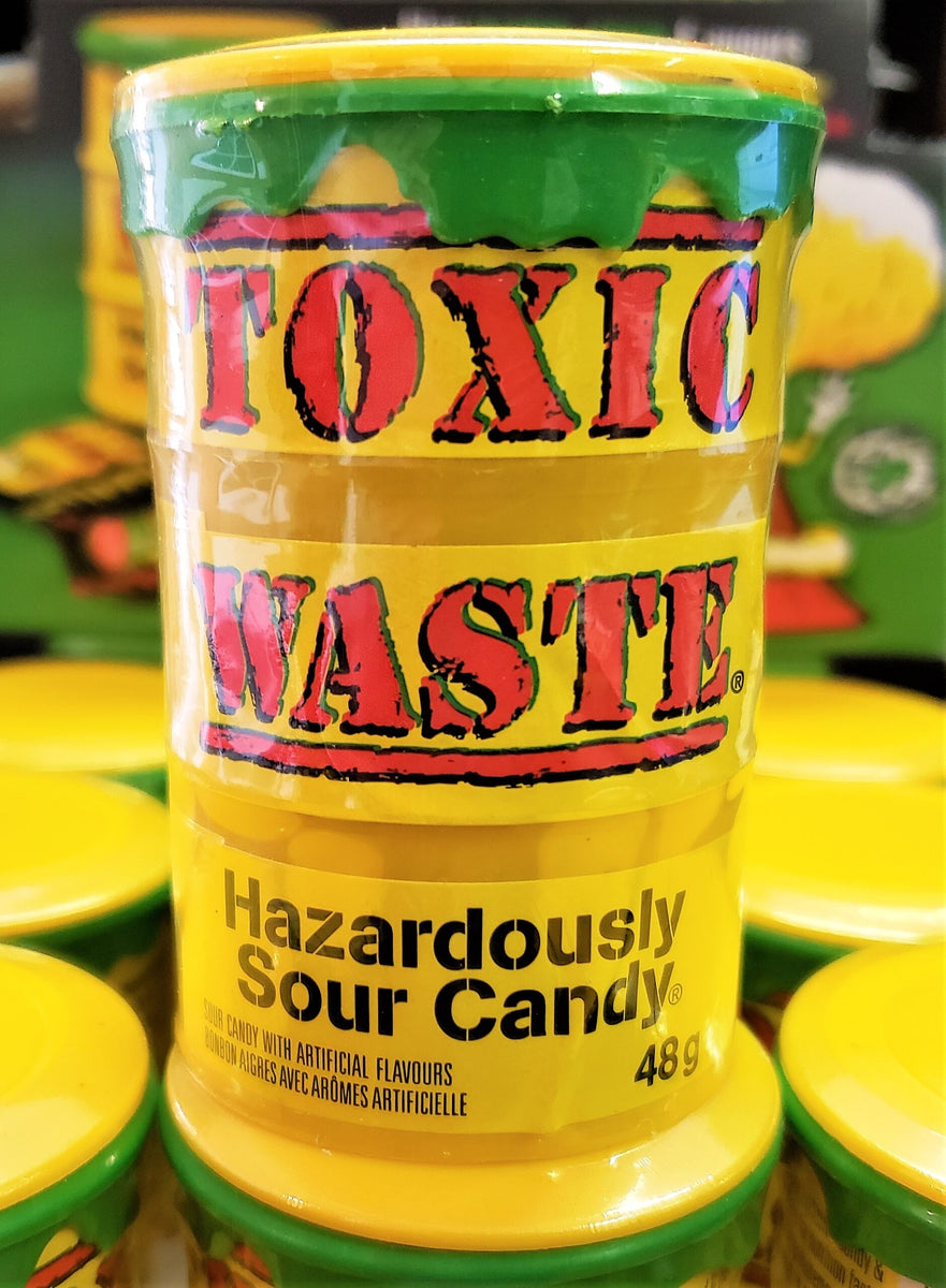 Toxic Waste Sour Candy Yellow Drum