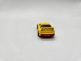 24/Seven 1/64 die-cast loose Hot Wheels yellow  racer with black flames.