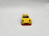 24/Seven 1/64 die-cast loose Hot Wheels yellow  racer with black flames.