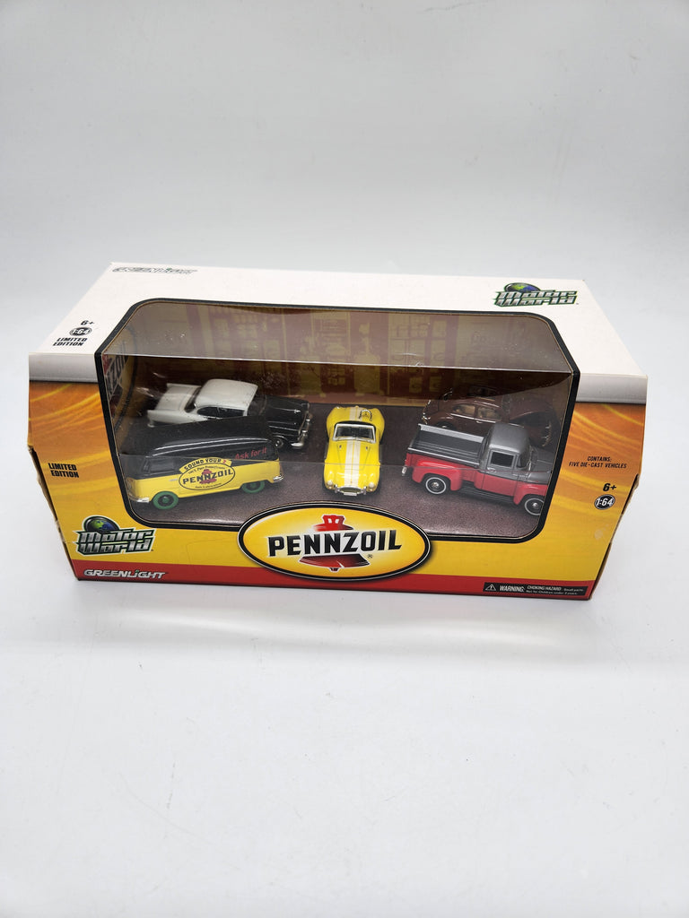 GreenLight Motor World Pennzoil Green Machine Set 1 #58025 New