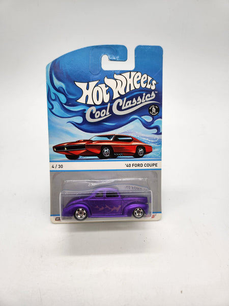 2014 Hot Wheels Cool Classics #4 '40 Ford Coupe Red car on card