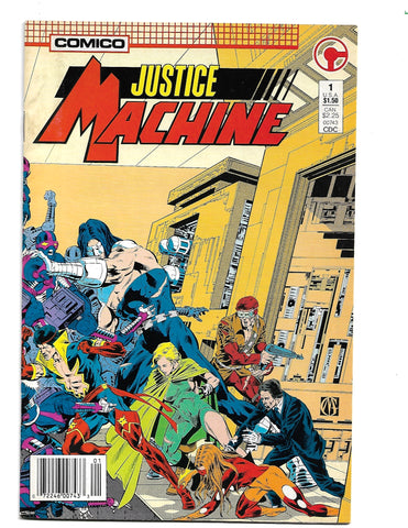 Justice Machine 1 Comico 1987.