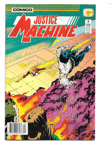 JUSTICE MACHINE #4 1987 COMICO Comics.