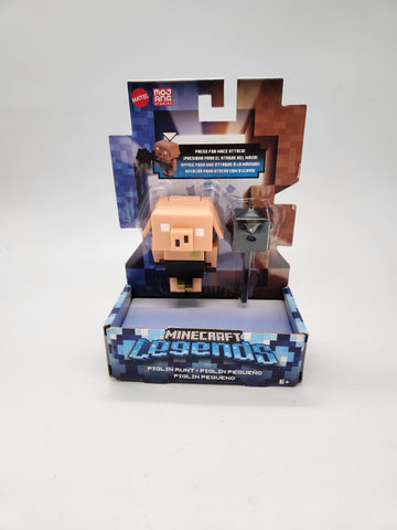 MINECRAFT Legends Piglin Runt Figure Mace Attack Fully Articulated Mojang.