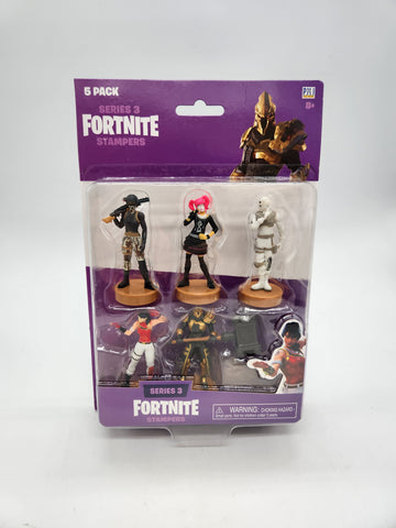 Fortnite Stampers Series 3 Pack Of 5 Different Character Set Cake Toppers.