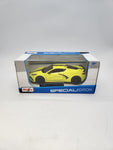 2020 Chevrolet Corvette Stingray Coupe Z51 Yellow 1:24 Diecast Model Car Maisto.