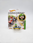 Hot Wheels Nintendo 2019 Mario Kart Luigi Mach 8 1/64 Diecast Characters Car.