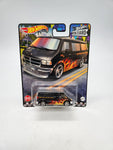 2023 Hot Wheels DODGE VAN with Flames Real Riders BOULEVARD PREMIUM #68, GJT68.