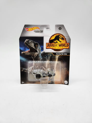 2022 Hot Wheels Character Cars Jurassic World Dominion 4/6 Velociraptor Beta.