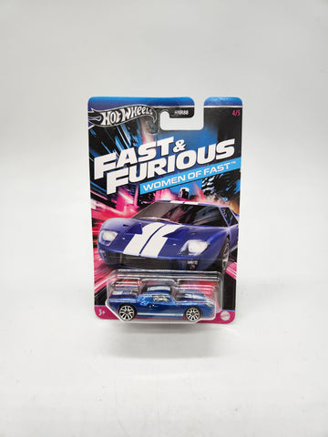 2024 Hot Wheels Fast & Furious Women of Fast #4 Ford GT40 Blue Car 1/64.