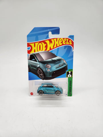 2023 Hot Wheels Teal Fiat 500e HW Green Speed 8/10 #144/250.