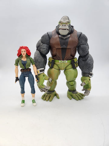 Legendary Comic Book Heroes Baf Monkey Man With Ann O Brien Build A Figure.