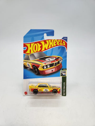 Hot Wheels 34/250 '73 BMW 3.0 CSL Race Car Retro Racers 2/10 HCW51-M7C8 Yellow.