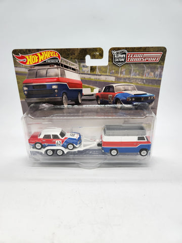 Hot Wheels Team Transport 2023 #55 '70 Rover P6 Group 2 & HW Rally Hauler.