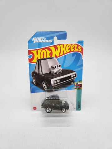 Mini car 1/64 ’70 DODGE CHARGER black Hot Wheels TOONED HKG57.