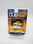 Jada 53 1953 Chevy Pickup Truck Dub City Old Skool Chevrolet w/RRs Yellow/Gray 1/64.