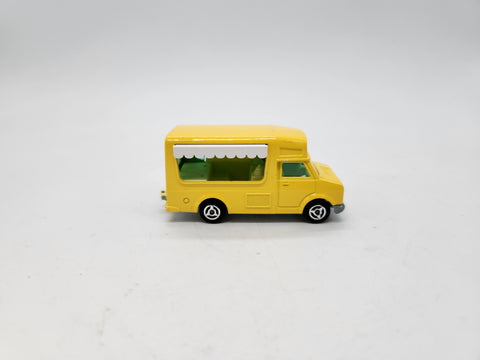 Vintage Majorette Yellow Ice Cream Truck #224-259 Fourgon France W/ Shade Pull.