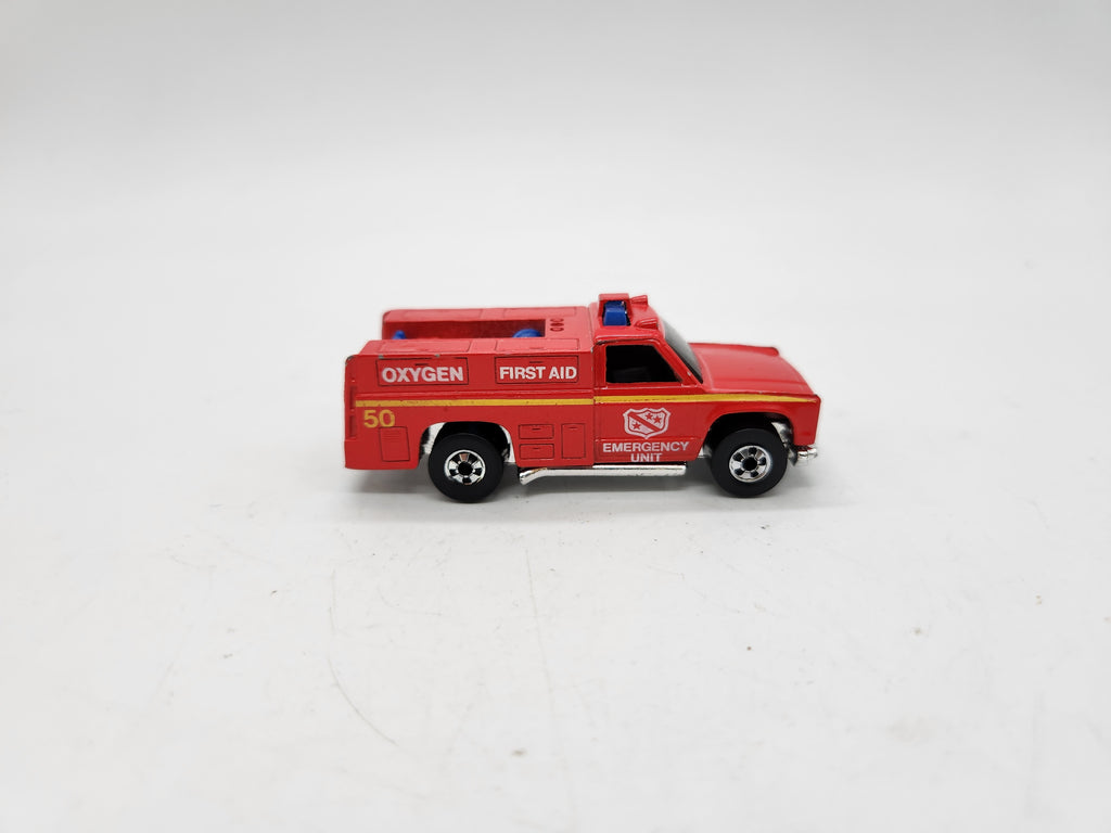 Hot Wheels Red Line 1974 Mattel Emergency Unit First Aid Rescue Fire T Toy Heaven