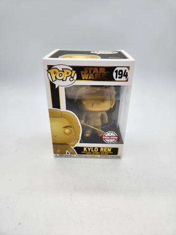 Funko POP! Kylo Ren Star Wars #194 Vinyl Figure Special Edition Gold.