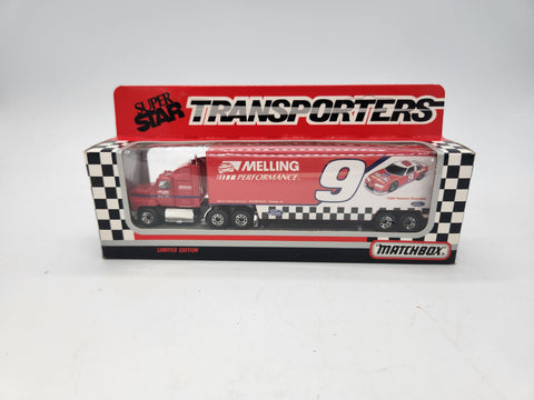 Bill Elliott #9 Race Team 1992 Matchbox SuperStar Transporters Car Hauler Nascar 1:87 Style CY 109.