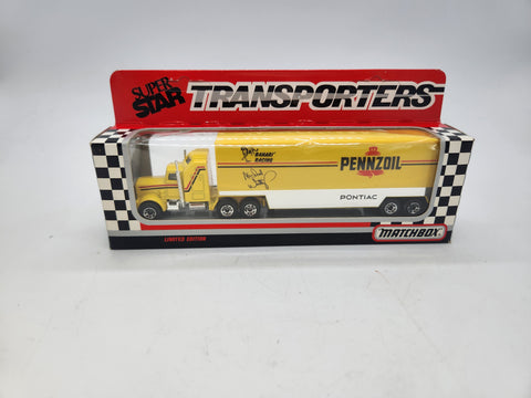 Michael Waltrip #30 Race Team 1992 Matchbox SuperStar Transporters Car Hauler Nascar 1:87 Style CY 104.