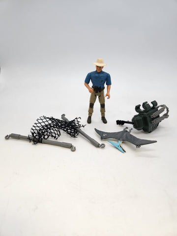 Jurassic Park Series 1 ALAN GRANT w/ Aerial Net Trap Figure Kenner 1993.