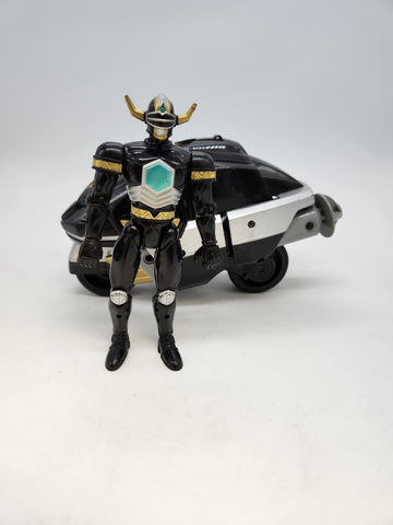 1999 Bandai MMPR Power Rangers Lost Galaxy Black Capsular Cycle With Missiles.