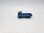 Vintage 1984 Matchbox Volvo Blue Flatbed Truck Diecast Truck 1:90 Scale.