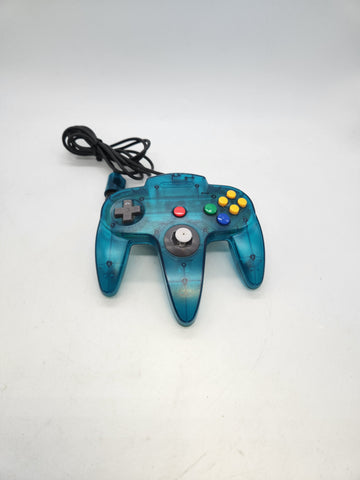 Nintendo 64 Controller Ice Blue Translucent NUS-005 OEM N64 Tested.