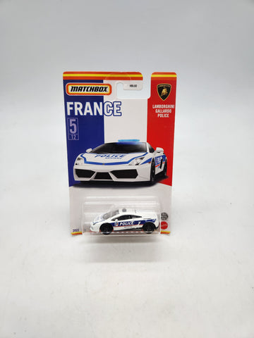 Matchbox LAMBORGHINI GALLARDO POLICE 1:64 France Theme.