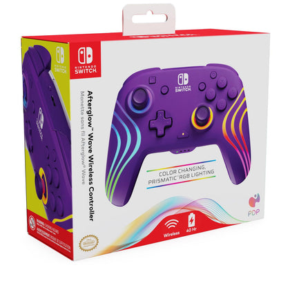 Afterglow Wave Wireless Controller for Nintendo Switch Purple.