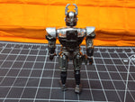 1997 BeetleBorgs Metallix 6" Titanium Silver Action Figure Saban Bandai