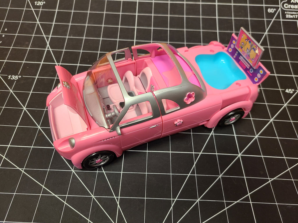 2002 Polly Pocket Pool Party Pink Stetch Limo Cadillac Doll