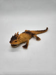 1977 Imperial Toys Yellow LIZARD Plastic Rubber Toy Figure RARE Dinosaur.